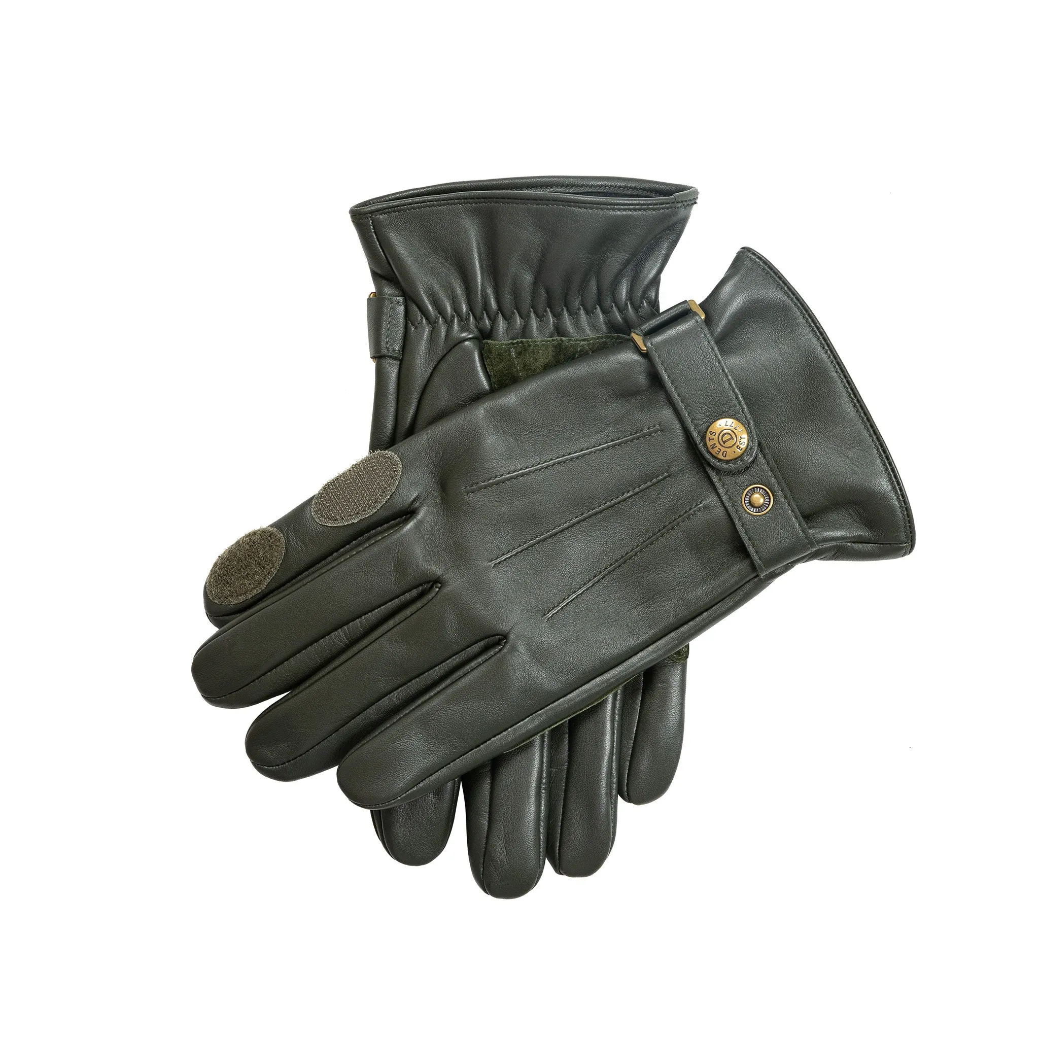 Men’s Three-Point Leather Shooting Gloves with Suede Palm