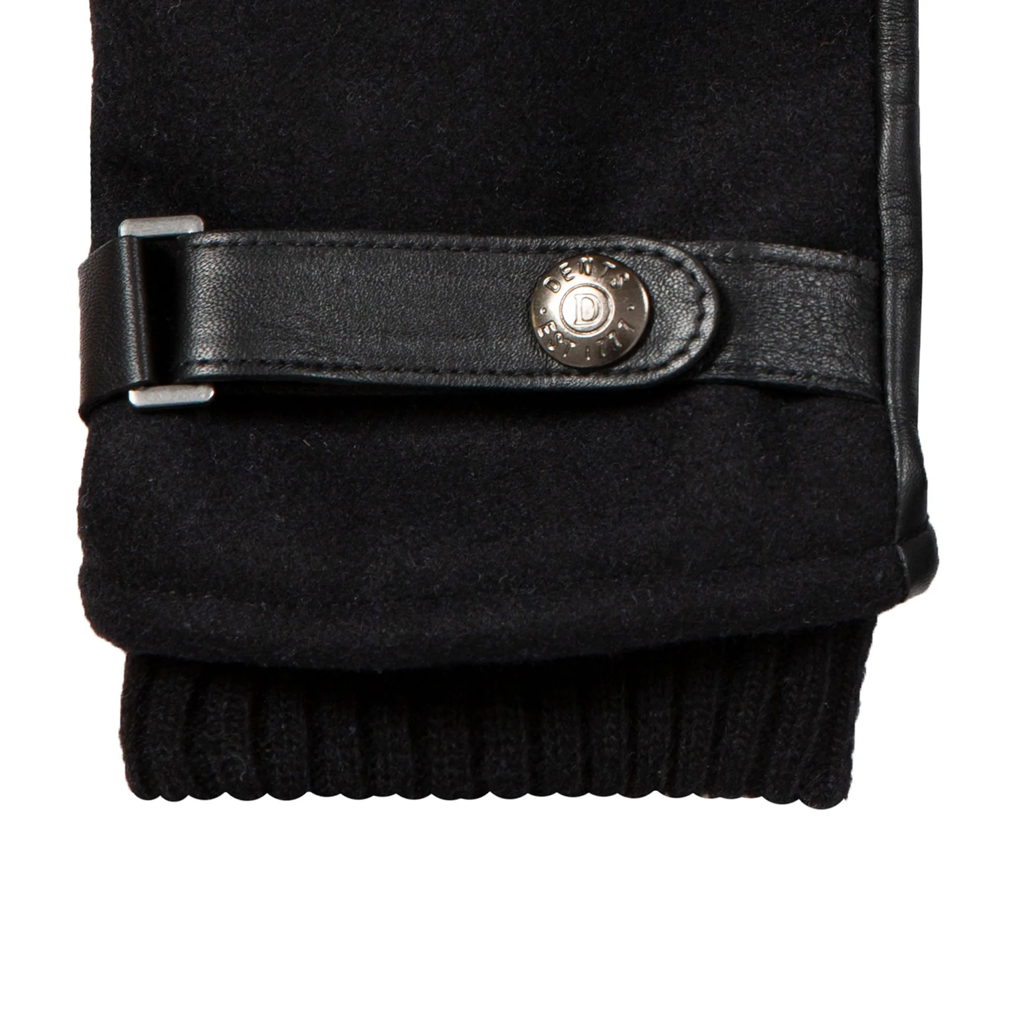 Men’s Touchscreen Lined Flannel and Leather Gloves