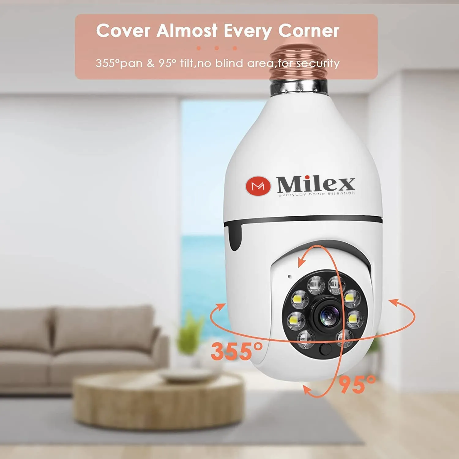 Milex light bulb security camera