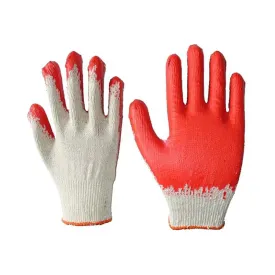 Red coated Knit glove