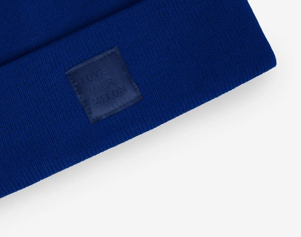 Royal Blue Acrylic Cuffed Beanie