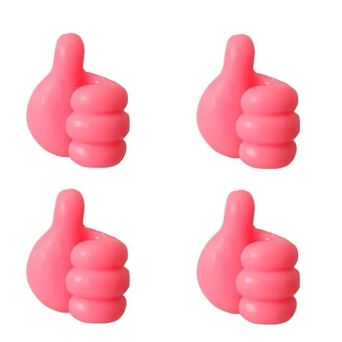 Silicone Thumb Wall Hook Cable Clip Wire Desk Organizer Brush Storage Wall Sticker Gadgets Useful Things For Home