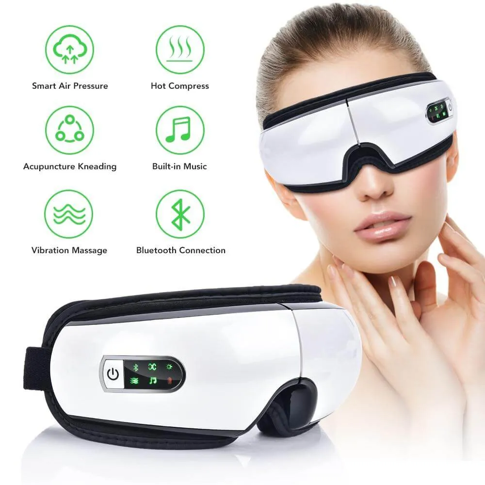 Smart Rechargeable Electric Hot Eye Massager for Eye Strain