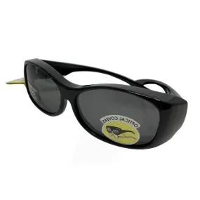 Sunglasses that fit over prescription glasses Polarised Optical Covers Black 163J