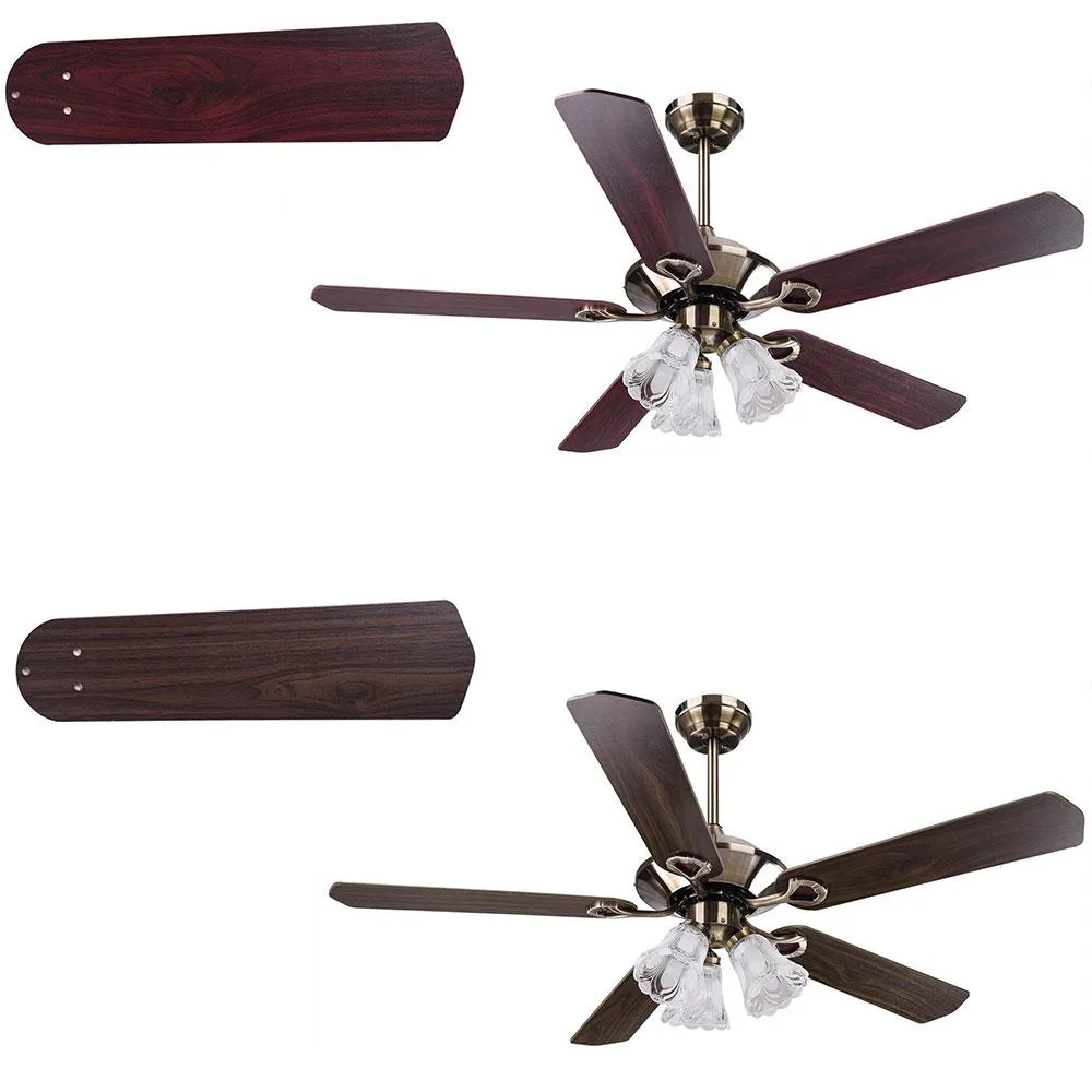 TheLAShop 51" Ceiling Fan with Lights Reversible 5-Blade Bronze Remote