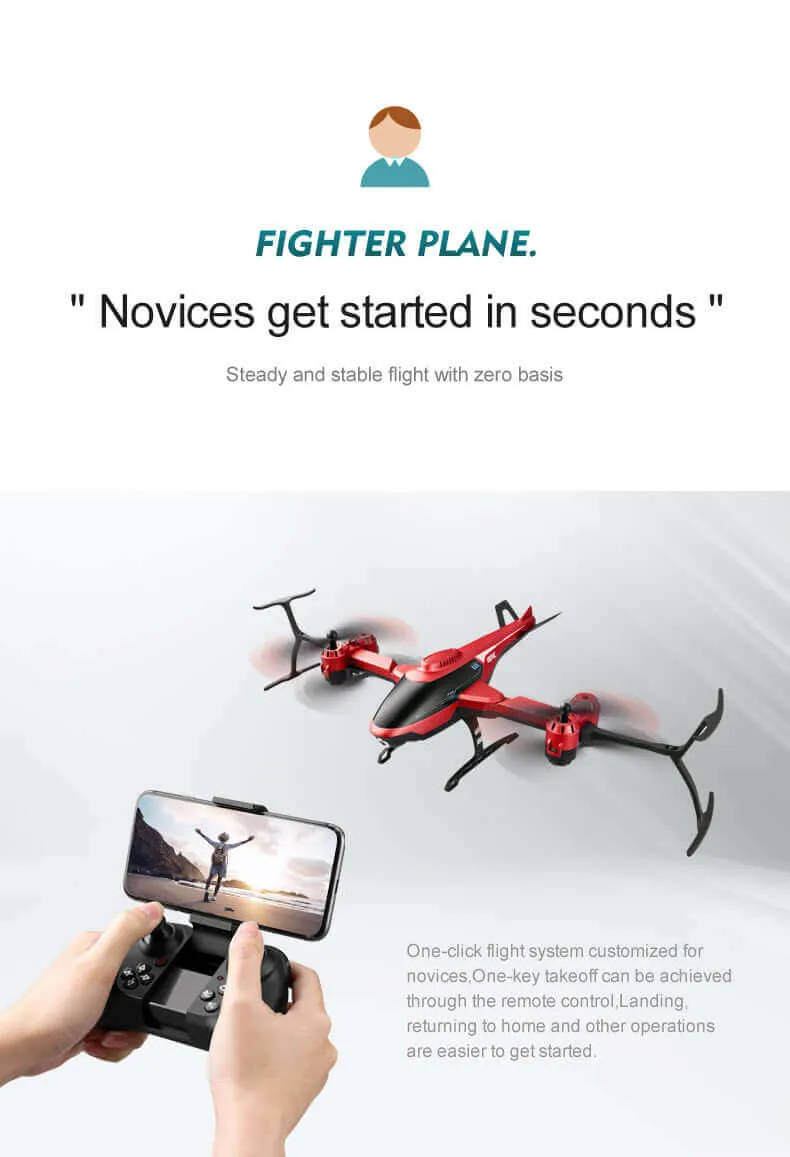 V10 4K Mini RC Drone with HD Camera, FPV Quadcopter, Professional 4K Drone Toy