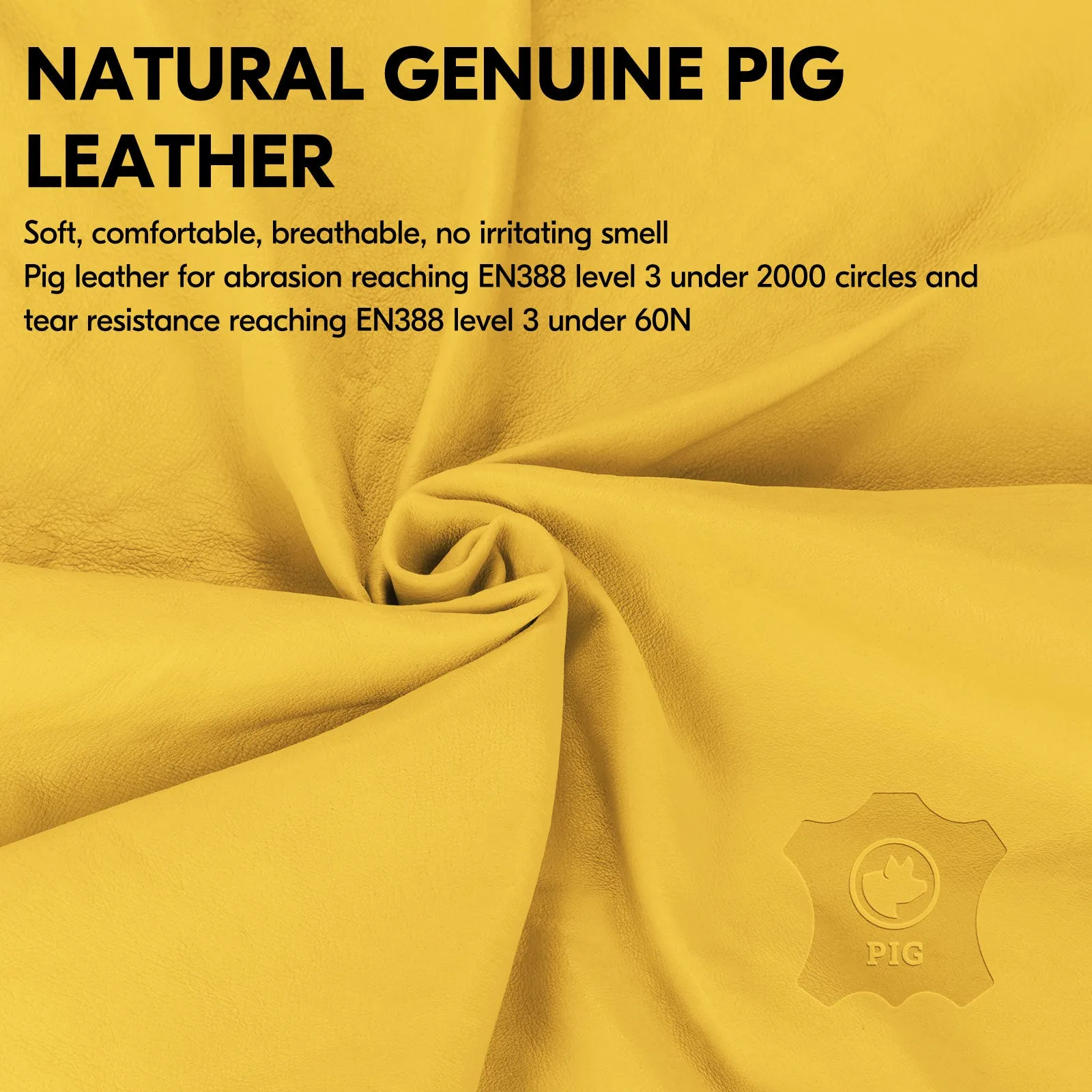 Vgo 1Pair 0℃/32°F Winter Pig Leather Work Gloves, Cold Weather Waterproof Safety Work Gloves,Cold Storage or Freezer Use,w/3M Thinsulate Lining(PA7726FLWP)