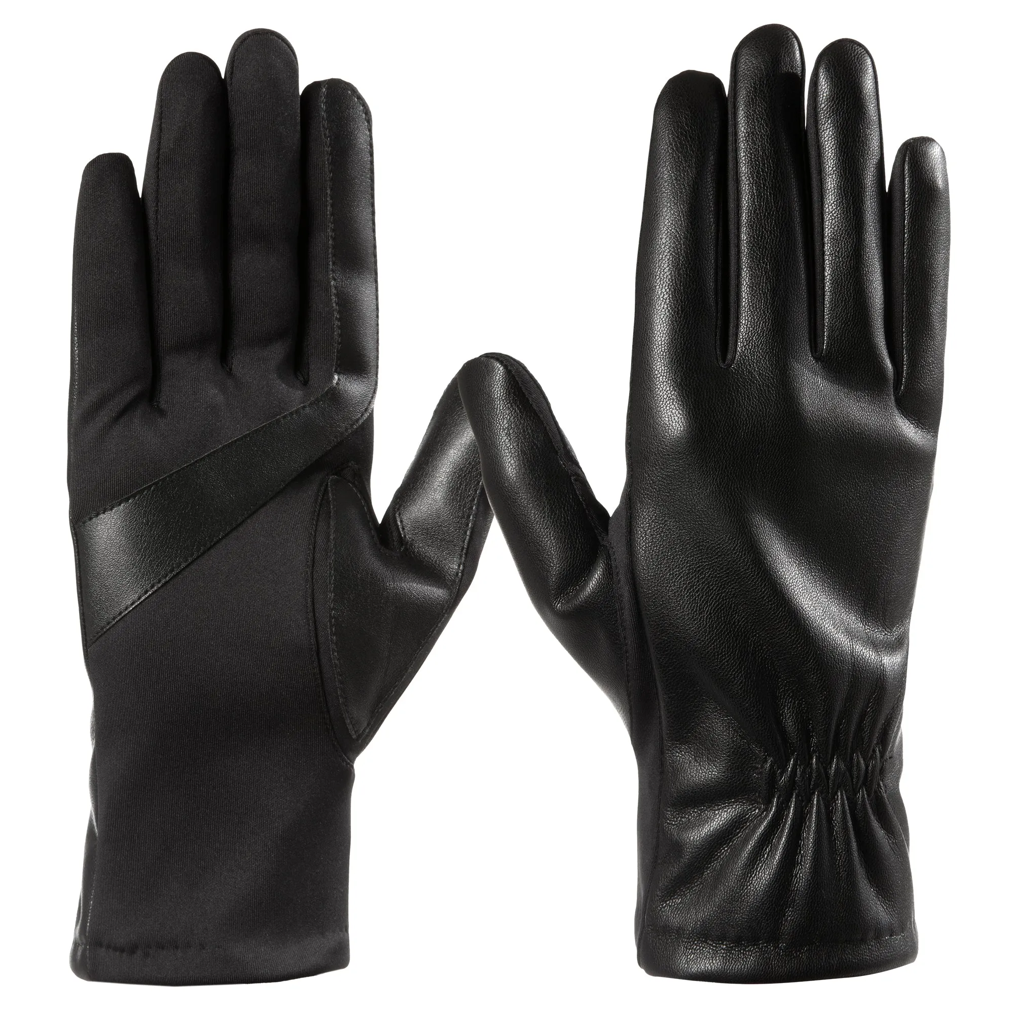 Women's Faux Stretch Leather Gloves with smarTouch®