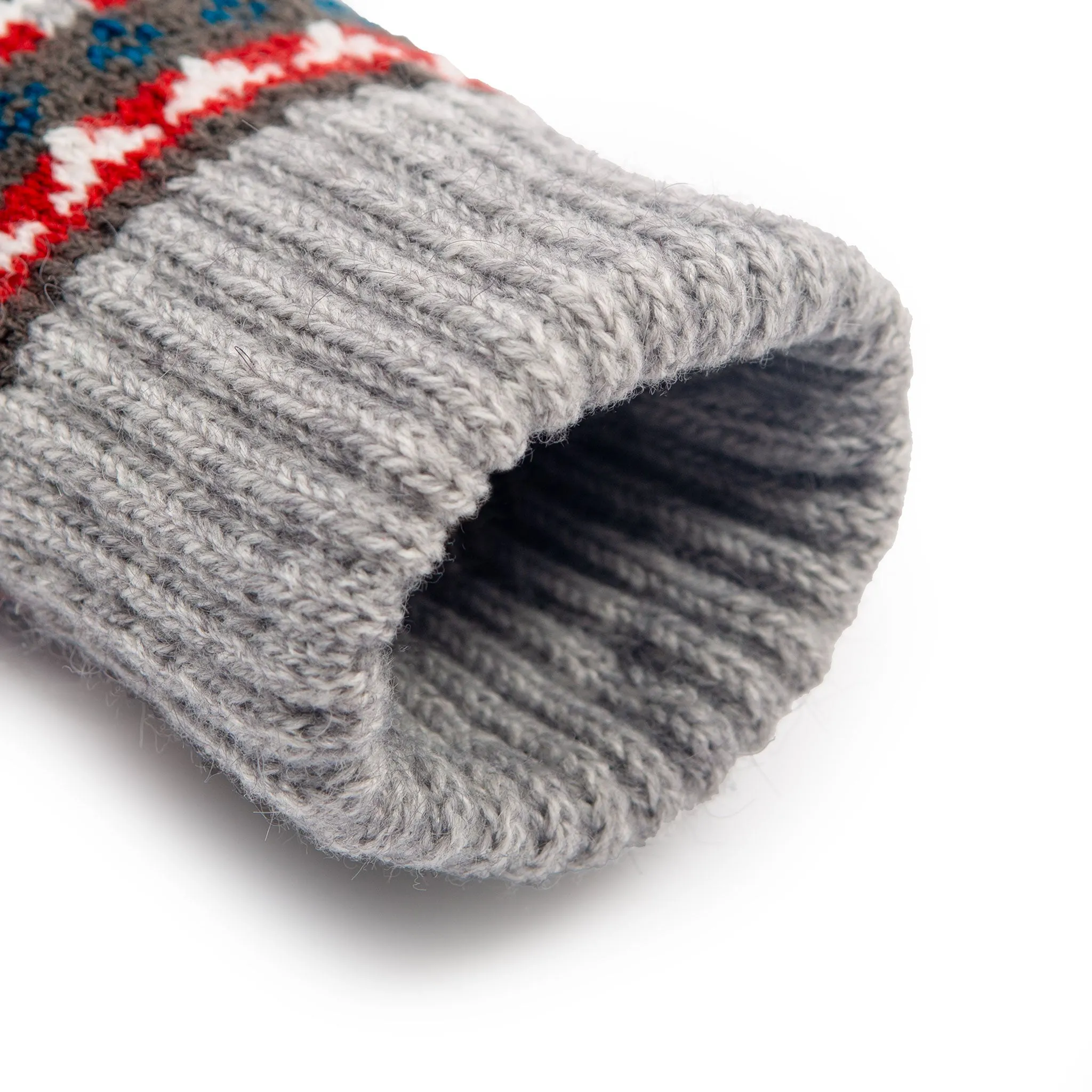 Women’s Fingerless Jacquard Fair Isle Knitted Gloves