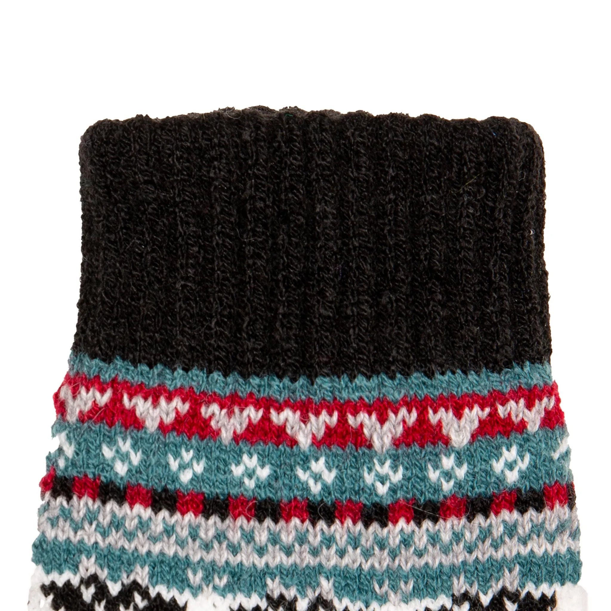 Women’s Fingerless Jacquard Fair Isle Knitted Gloves