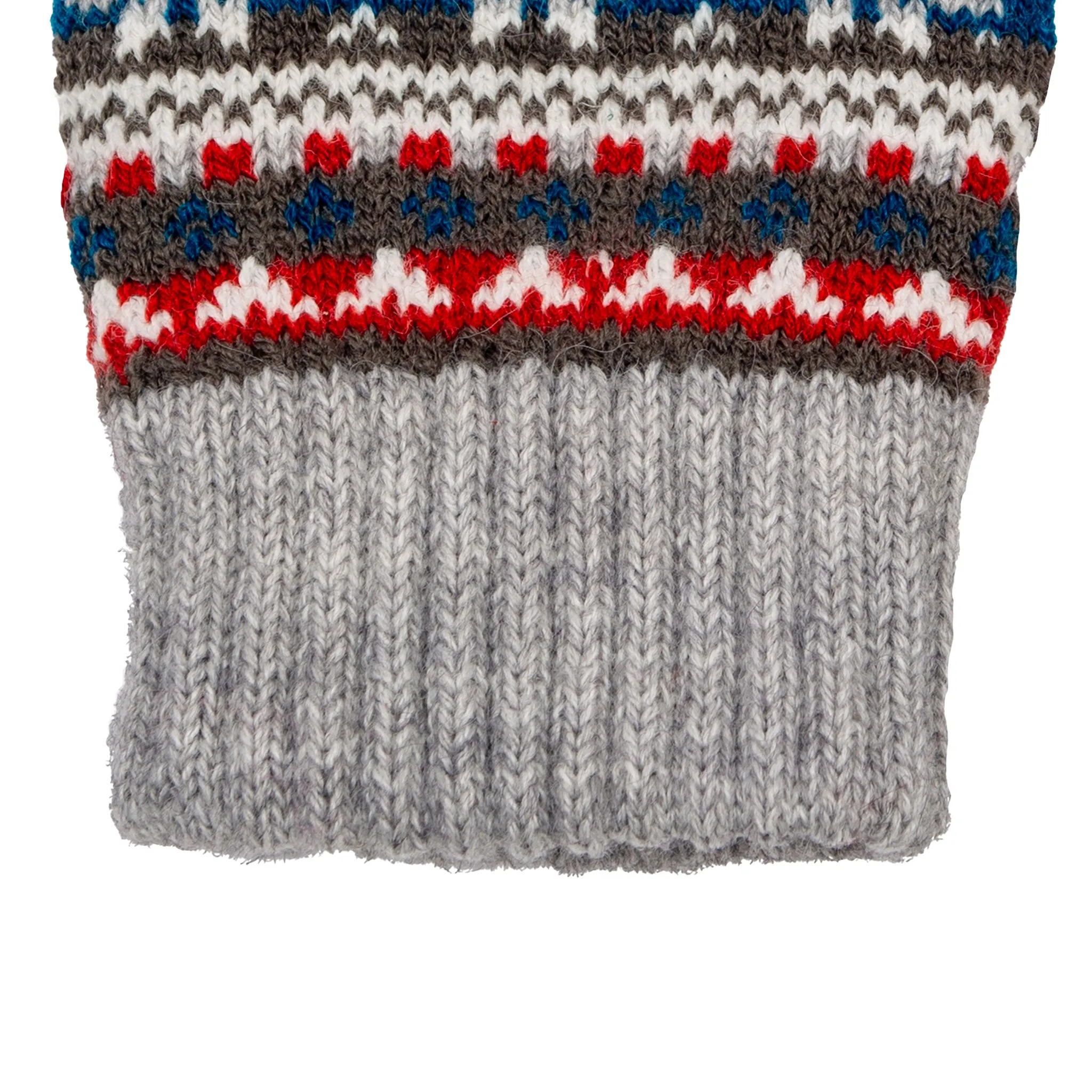 Women’s Fingerless Jacquard Fair Isle Knitted Gloves