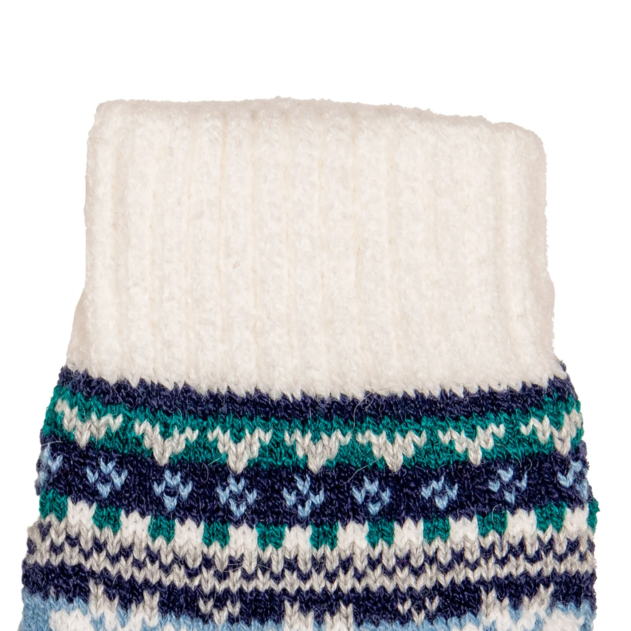 Women’s Fingerless Jacquard Fair Isle Knitted Gloves