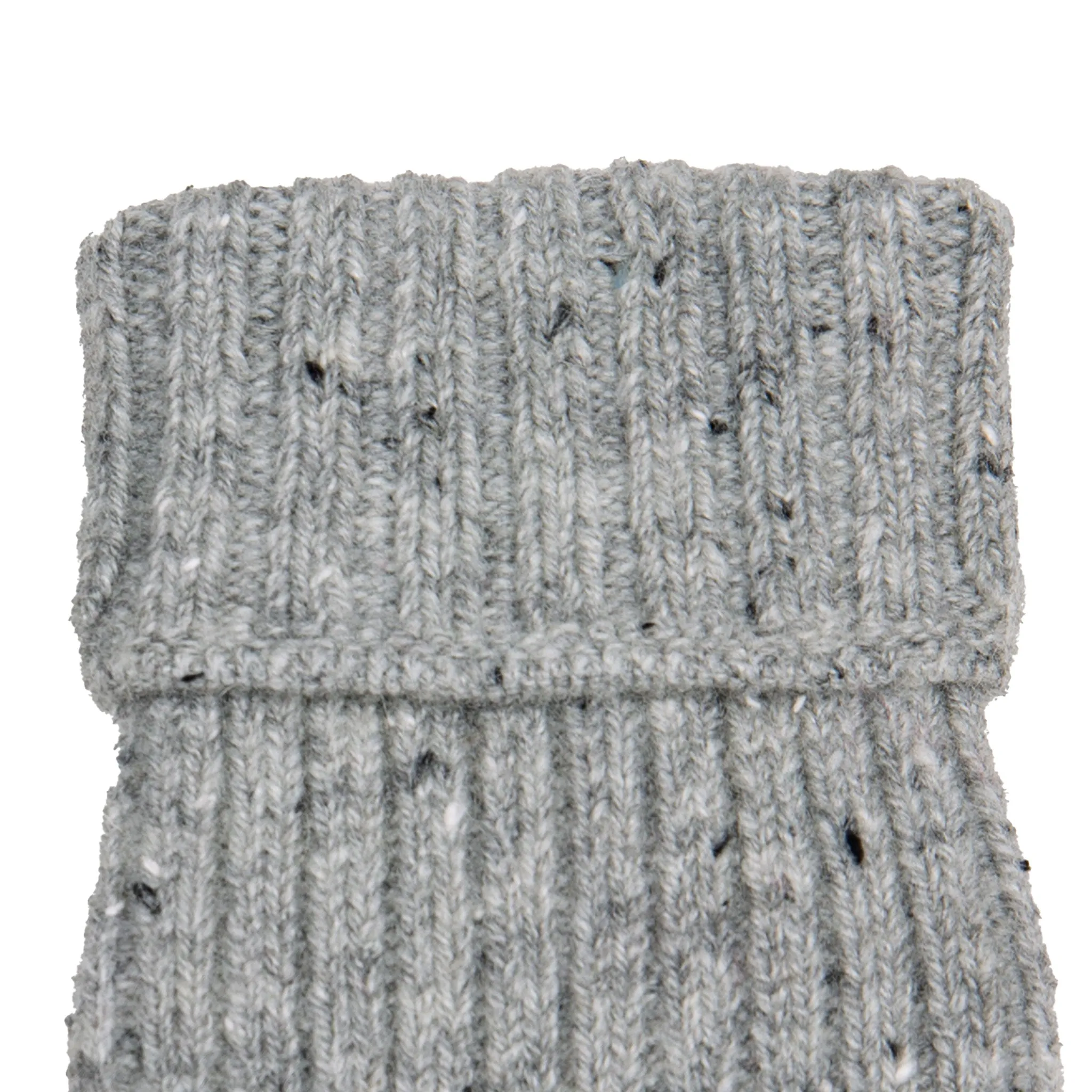 Women’s Ribbed Knit Fingerless Gloves with Mitten Flap