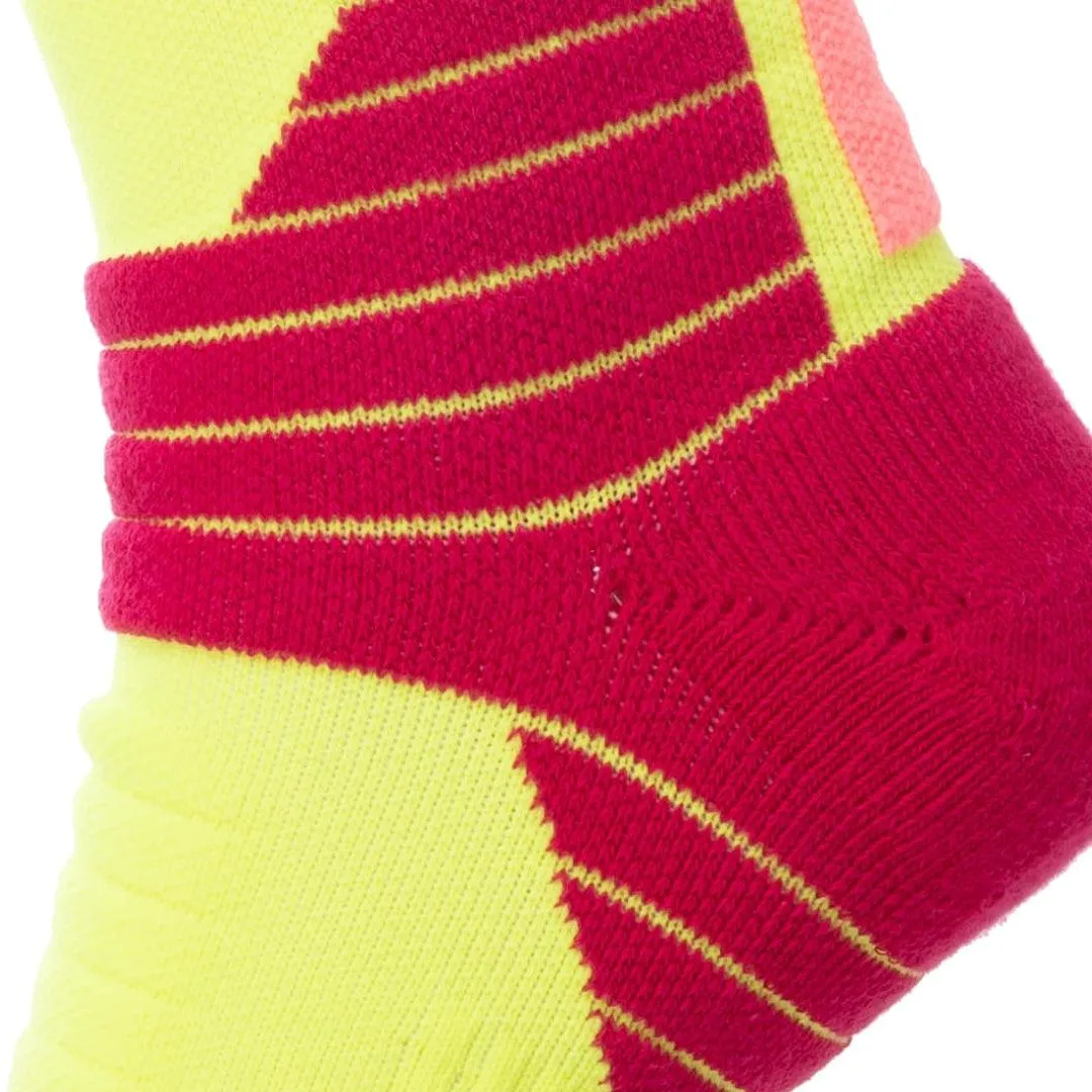 Women's Run Free Running Pink And Yellow knee high socks 2-packs