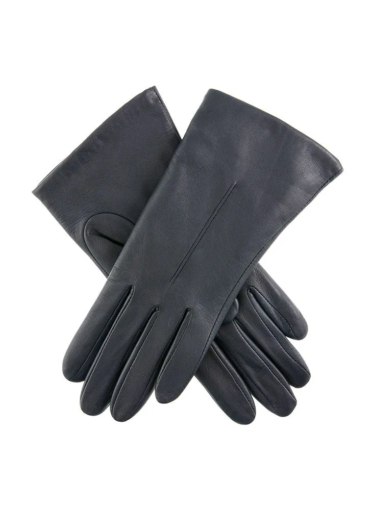 Women's Single-Point Fleece-Lined Leather Gloves