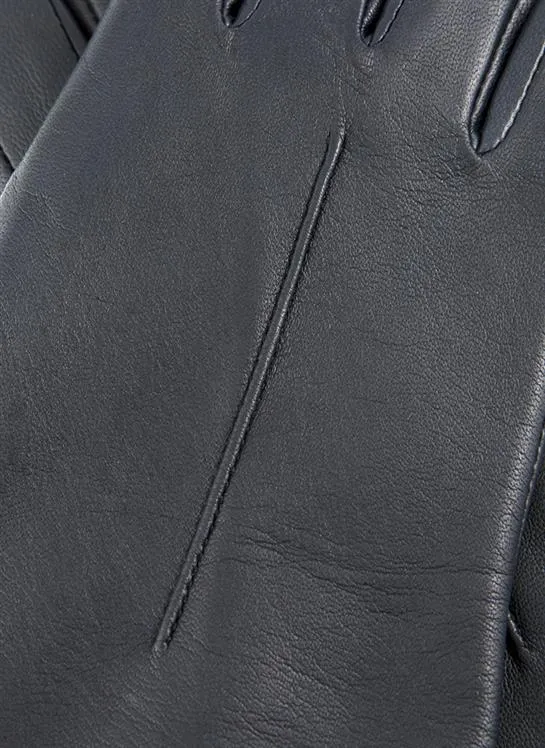 Women's Single-Point Fleece-Lined Leather Gloves