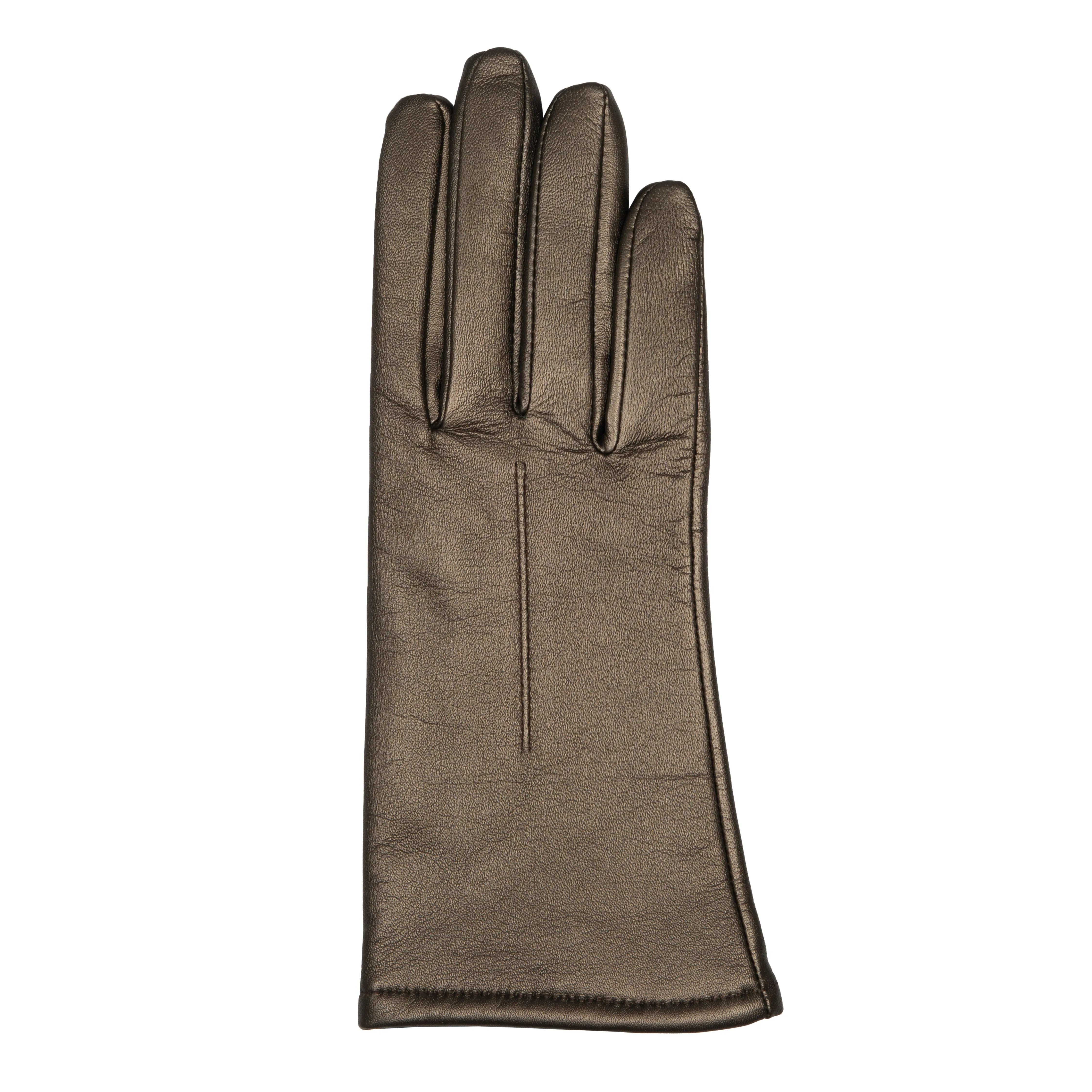 Women's Single-Point Lined Leather Gloves