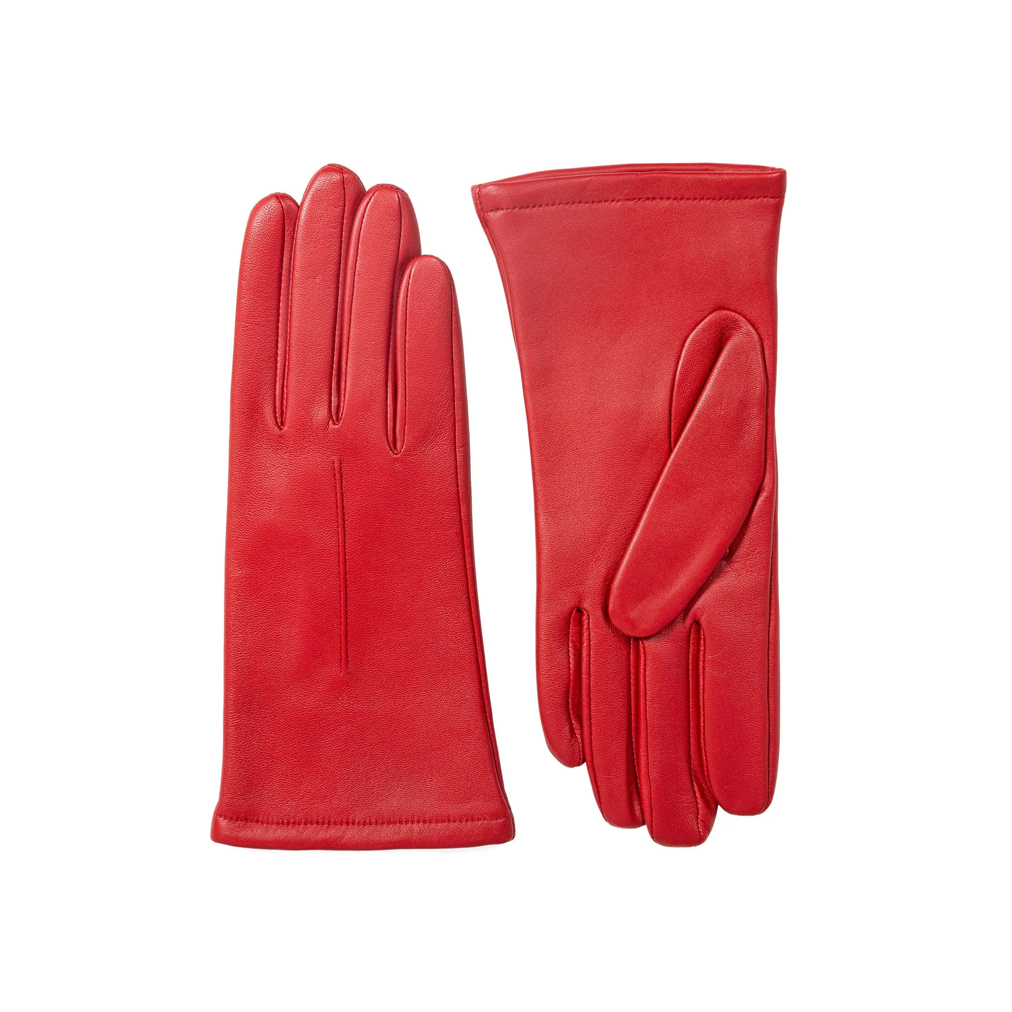 Women's Single-Point Lined Leather Gloves