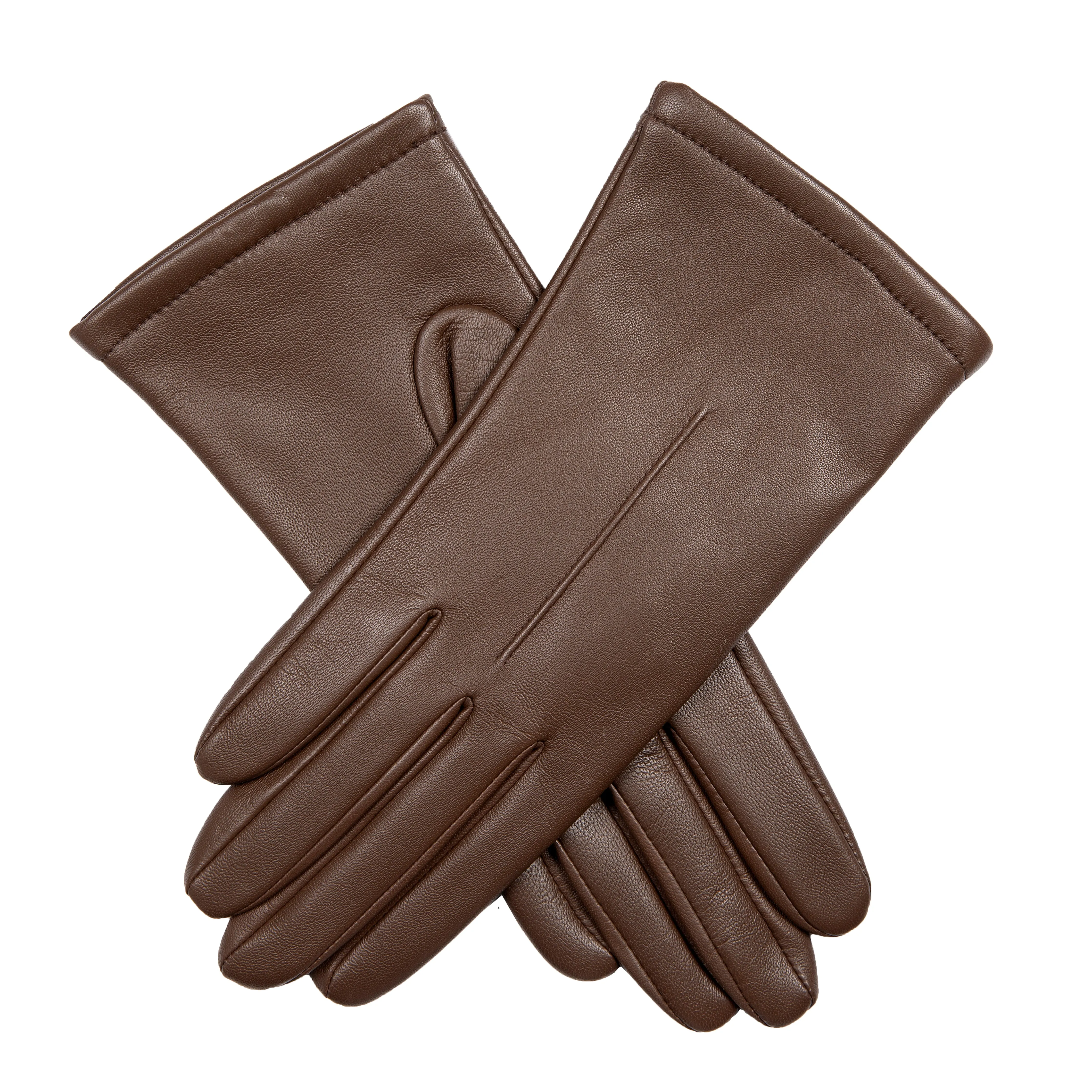 Women's Single-Point Lined Leather Gloves