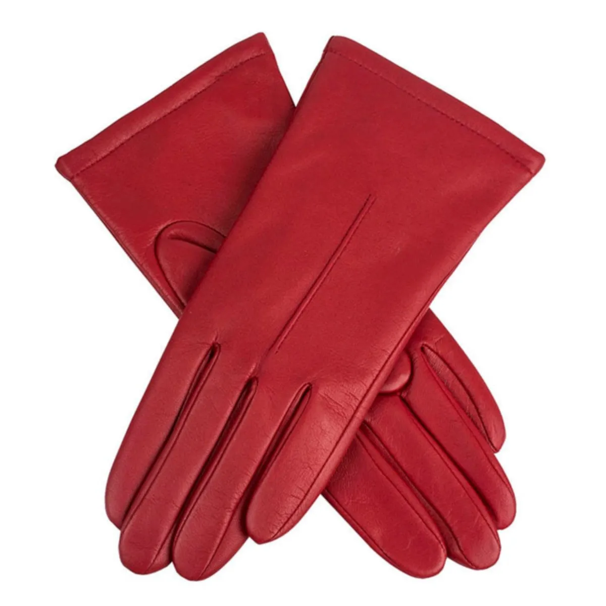 Women's Single-Point Lined Leather Gloves