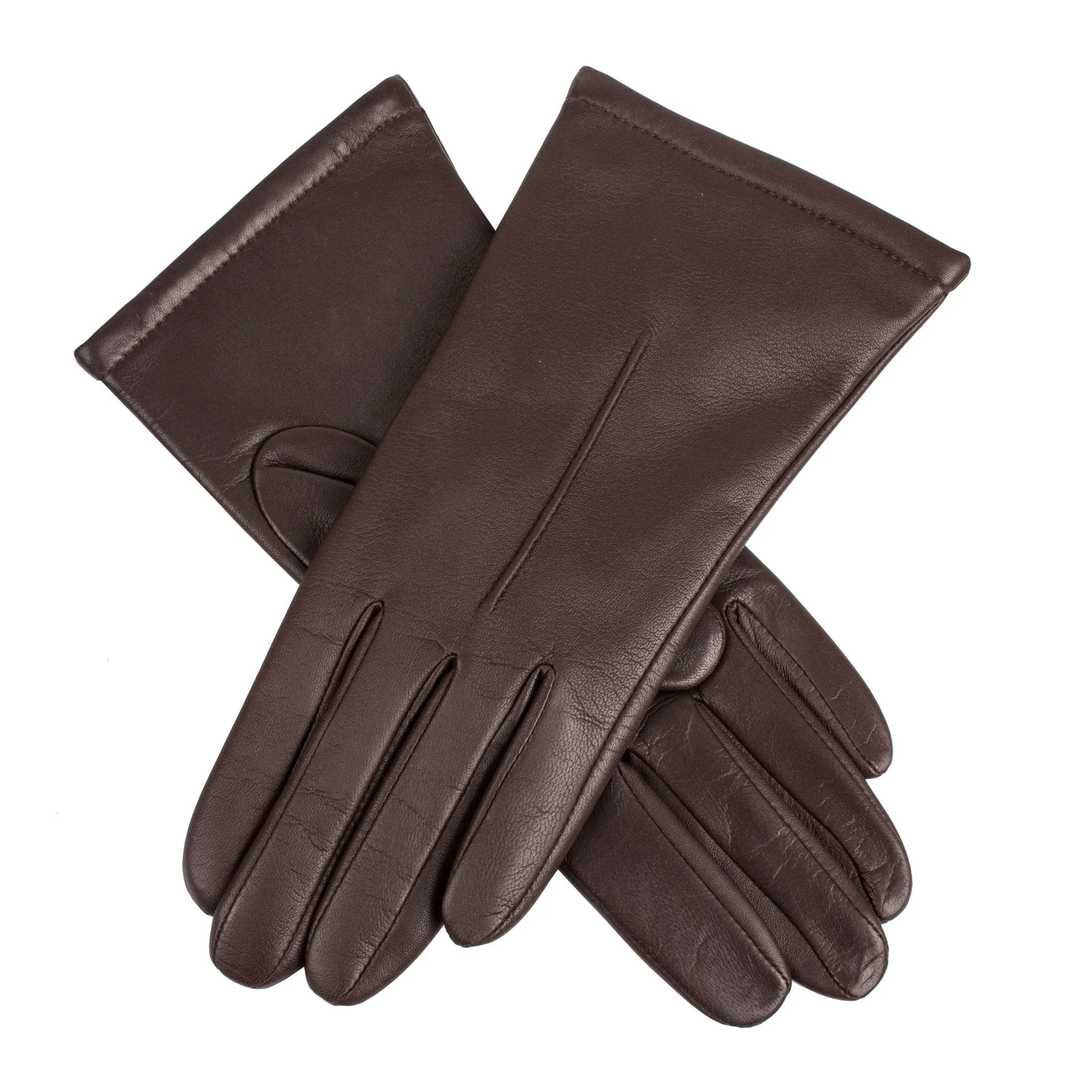 Women's Single-Point Lined Leather Gloves