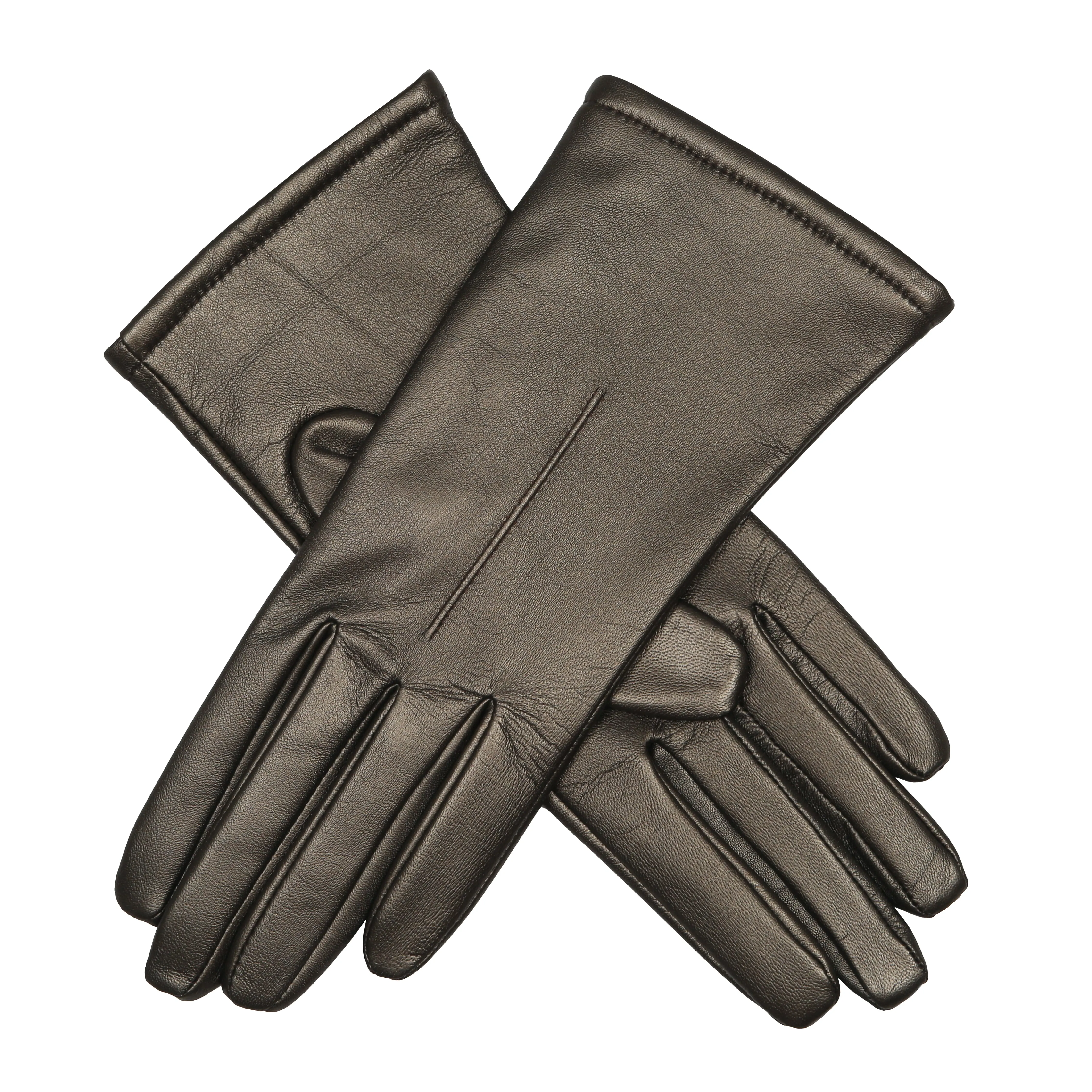 Women's Single-Point Lined Leather Gloves