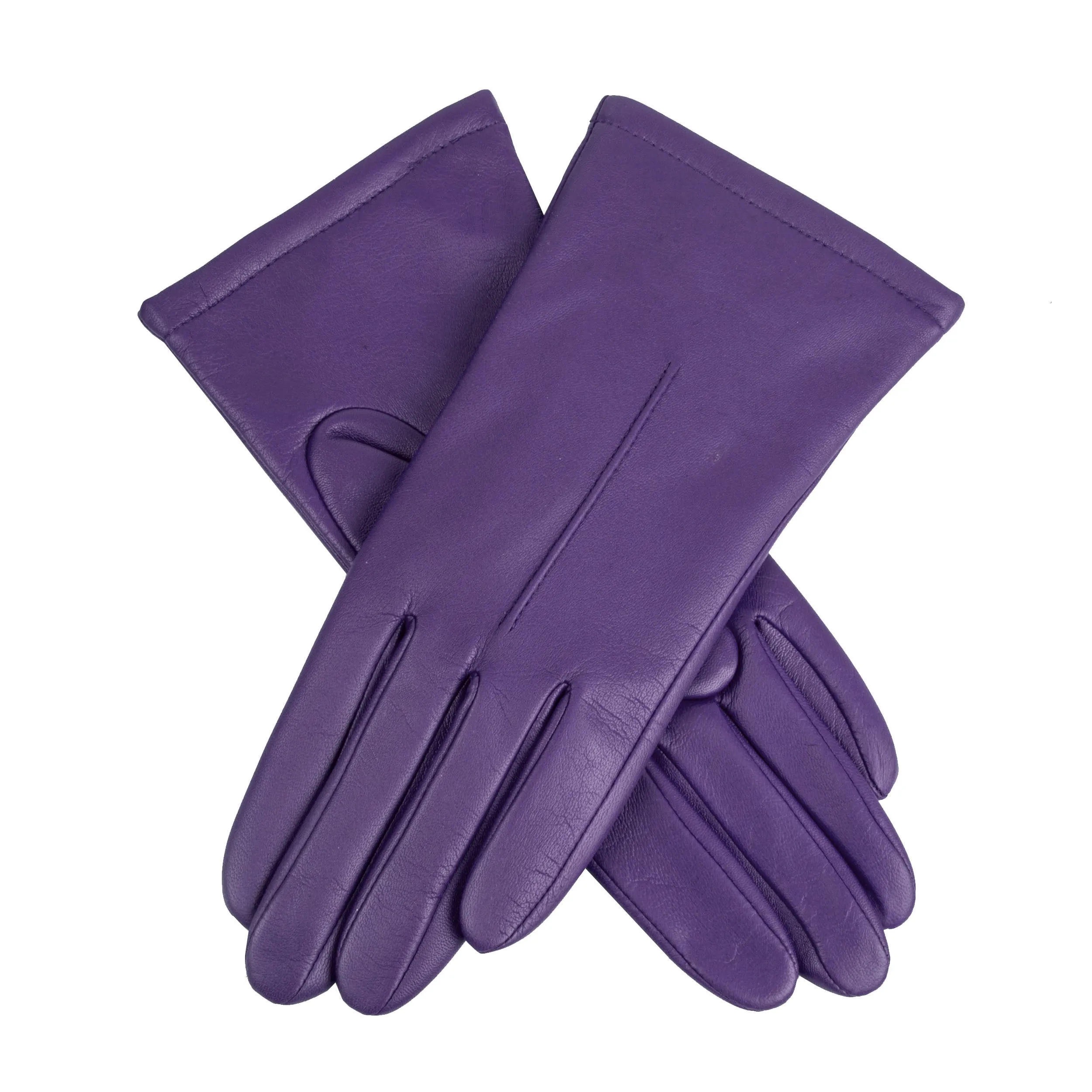 Women's Single-Point Lined Leather Gloves