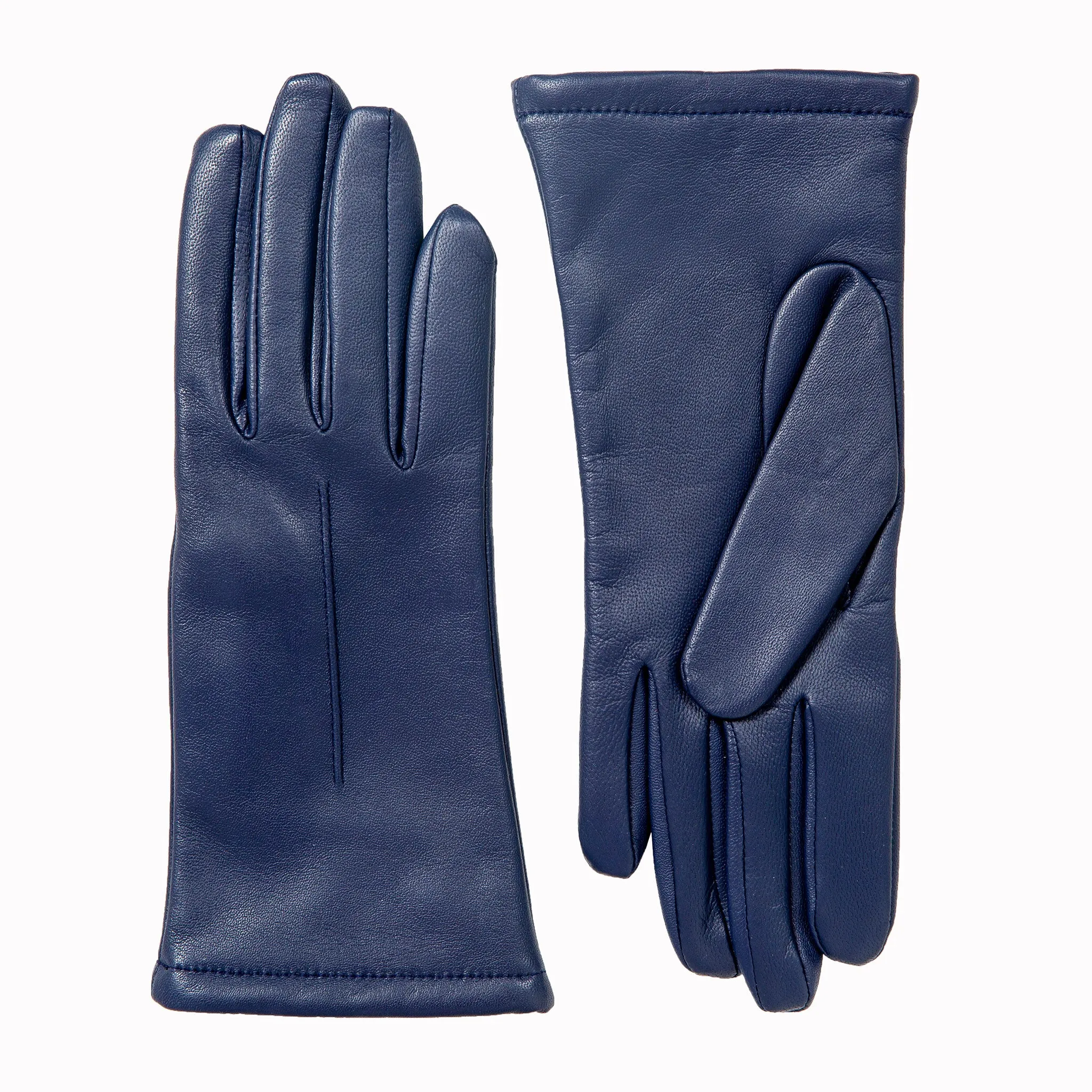 Women's Single-Point Lined Leather Gloves