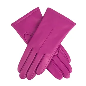 Women's Single-Point Lined Leather Gloves