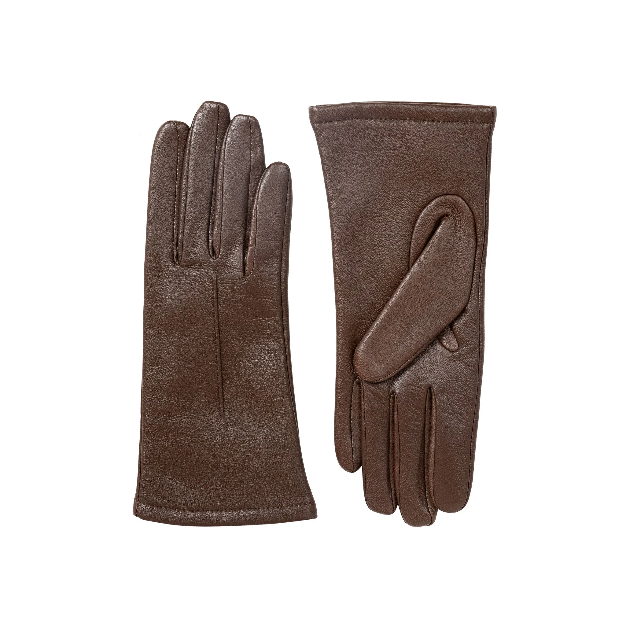 Women's Single-Point Lined Leather Gloves