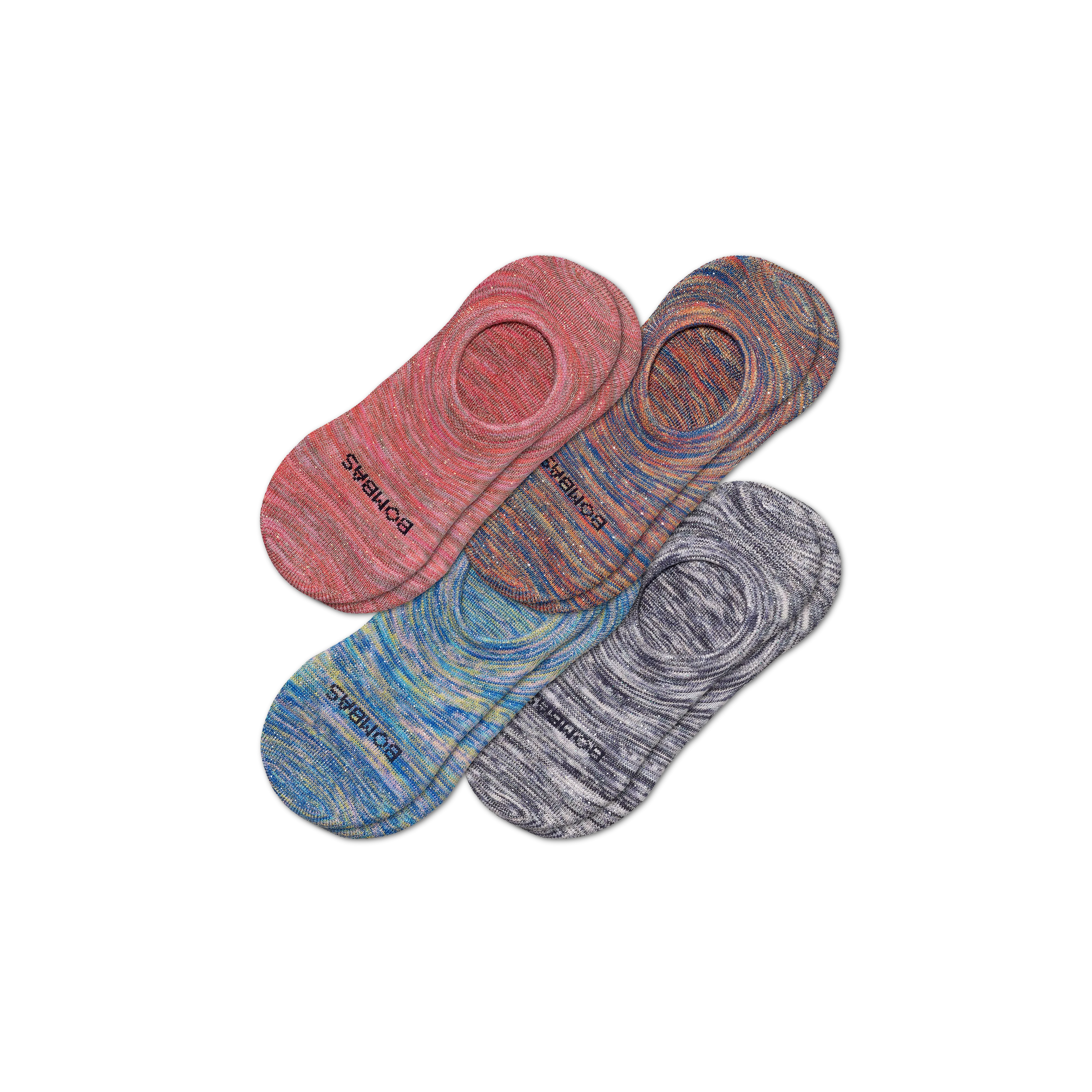 Women's Sparkle Space Dye Cushioned No Show Sock 4-Pack