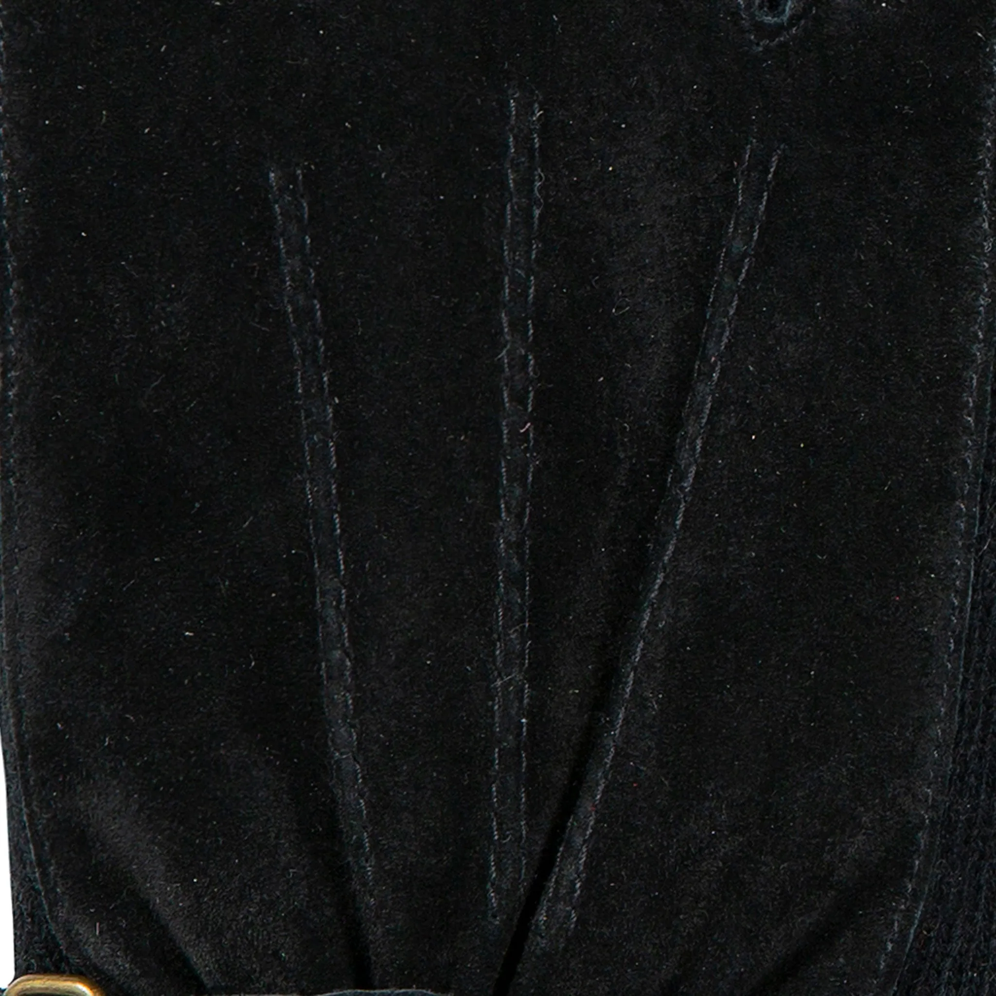 Women's Three-Point Fleece-Lined Suede Gloves