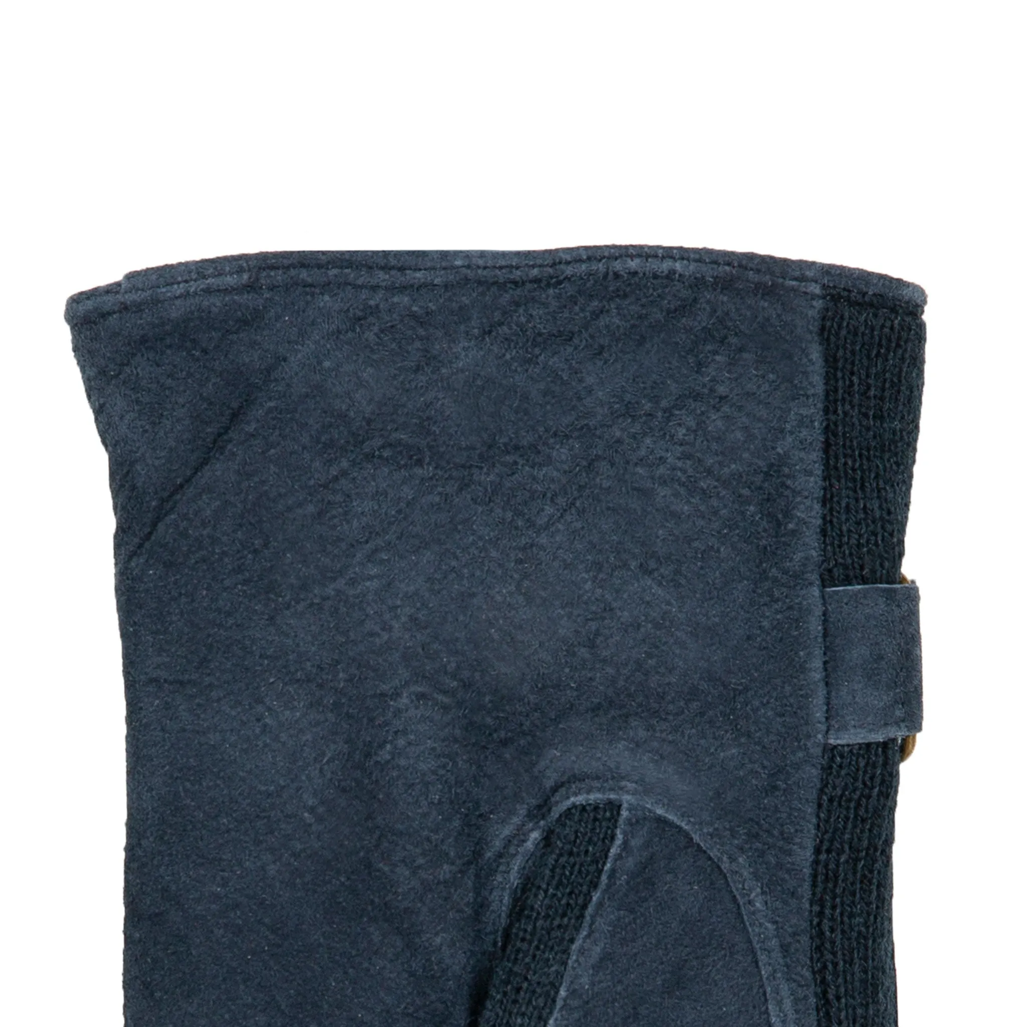 Women's Three-Point Fleece-Lined Suede Gloves